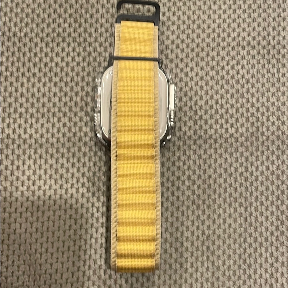 Yellow/sand colour alpine loop watch band for Apple Watch. Authentic